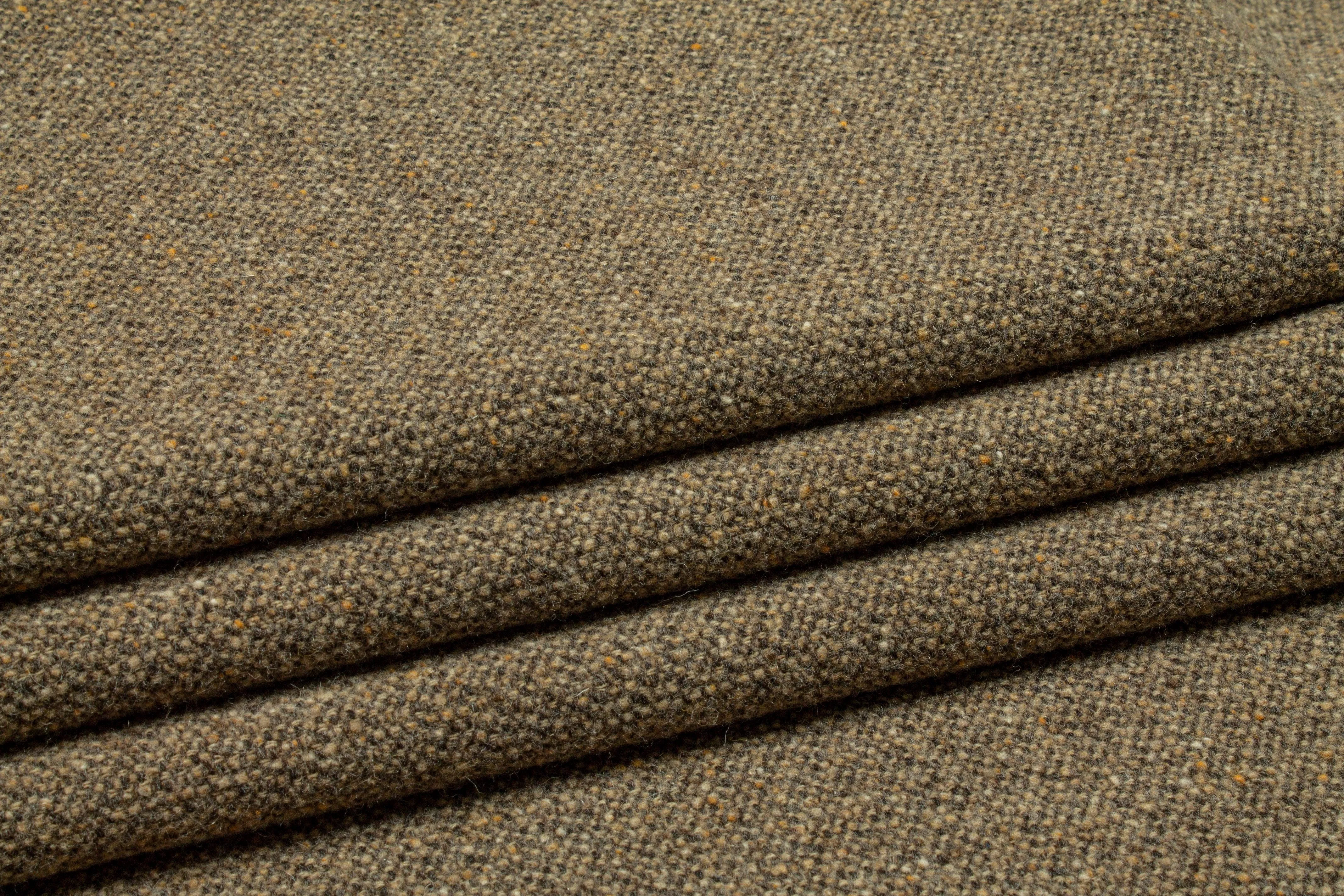 Brown Italian Wool Tweed