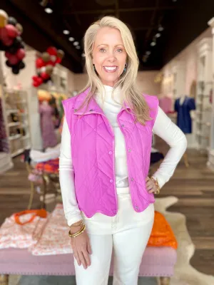 Bubblegum Quilted Vest