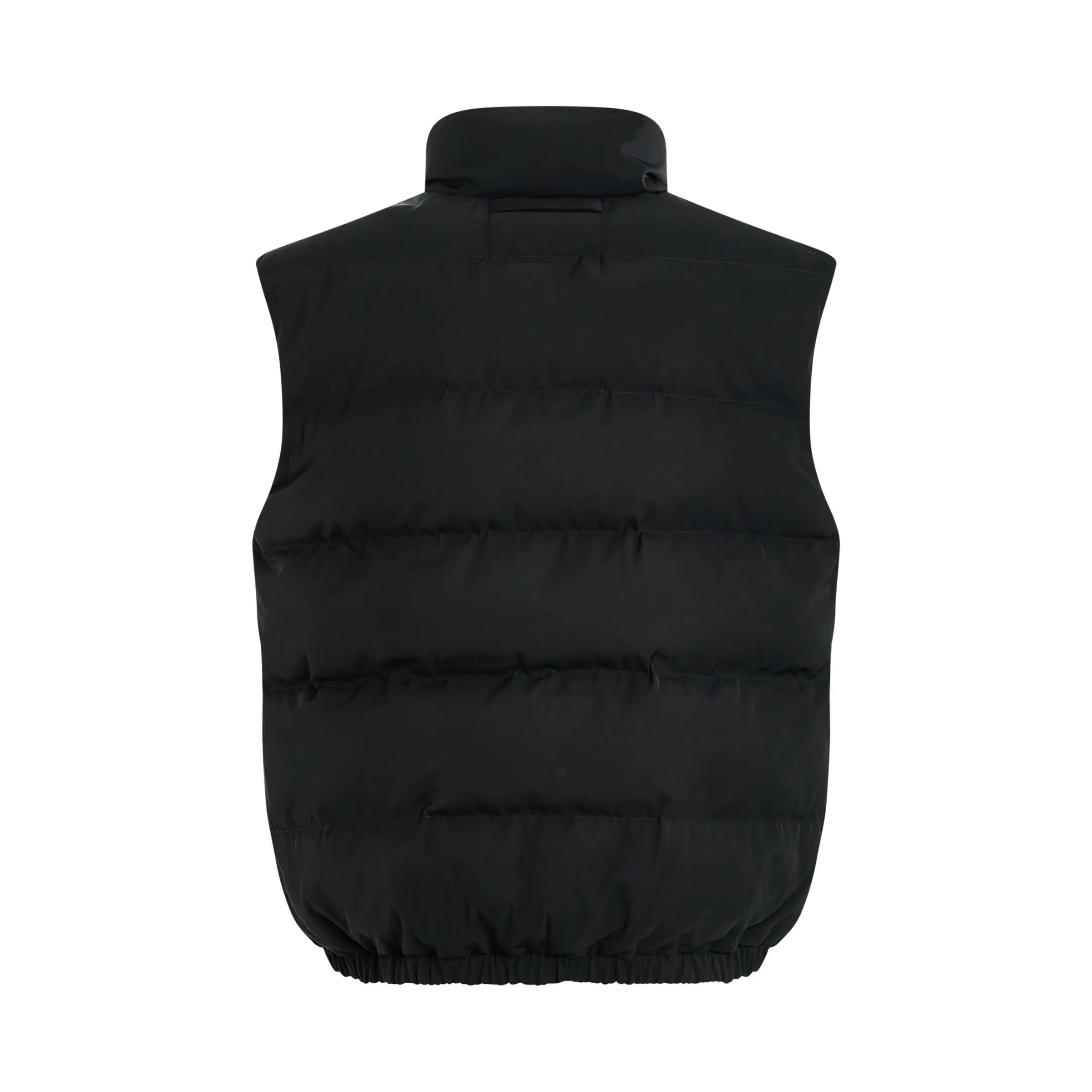 Buckle Puffer Vest in Black
