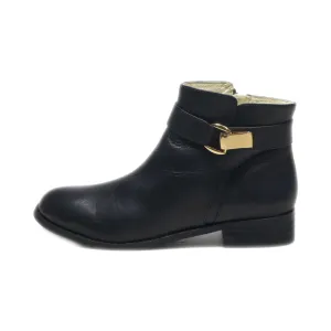 Buffalo Ankle Boots Leather Black Colour For Women
