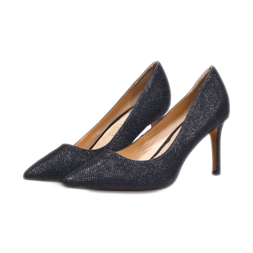 Buffalo High-Heel Shoes Fabric Black Colour For Women
