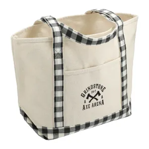 Buffalo Plaid 18oz Cotton Boat Tote