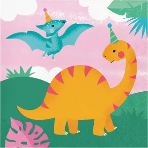Bulk Girl Dino Party 2Ply Luncheon Napkin (192 per Case)