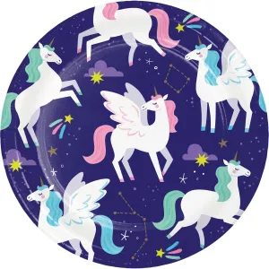 Bulk Unicorn Galaxy 8.75 Inch Paper Dinner Plate (96 per Case)