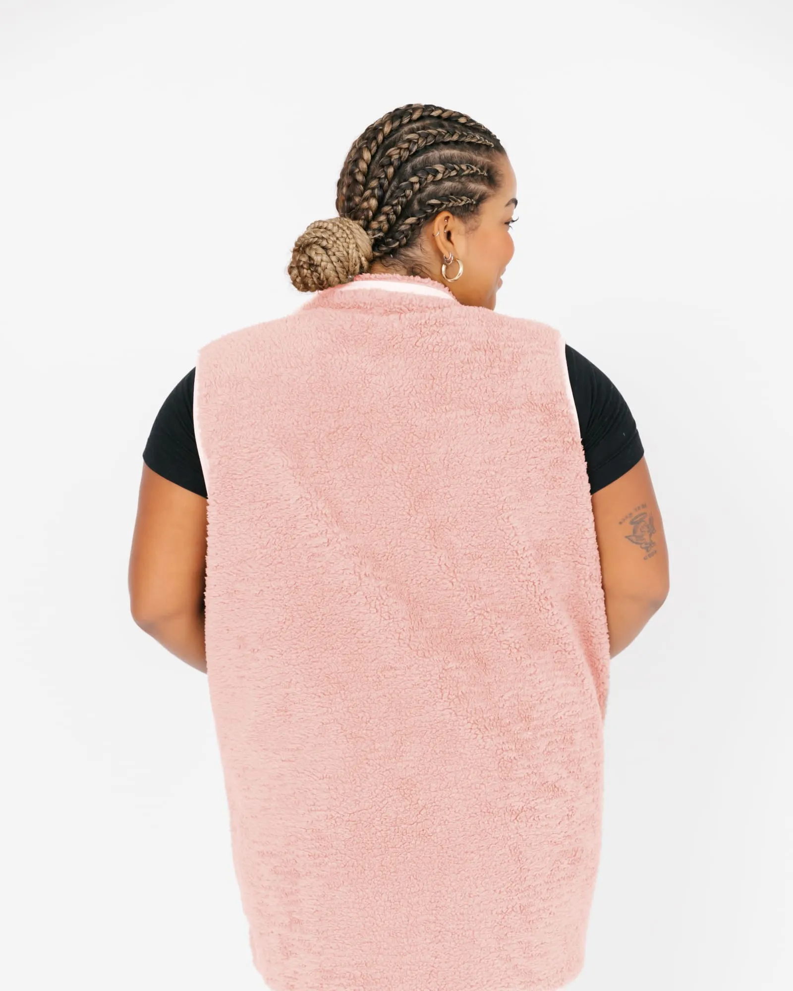Bundle Up Teddy Vest | Rose Pink