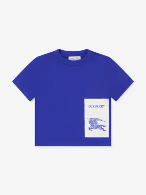 Burberry Baby Boys EKD Label Cedar T-Shirt in Blue