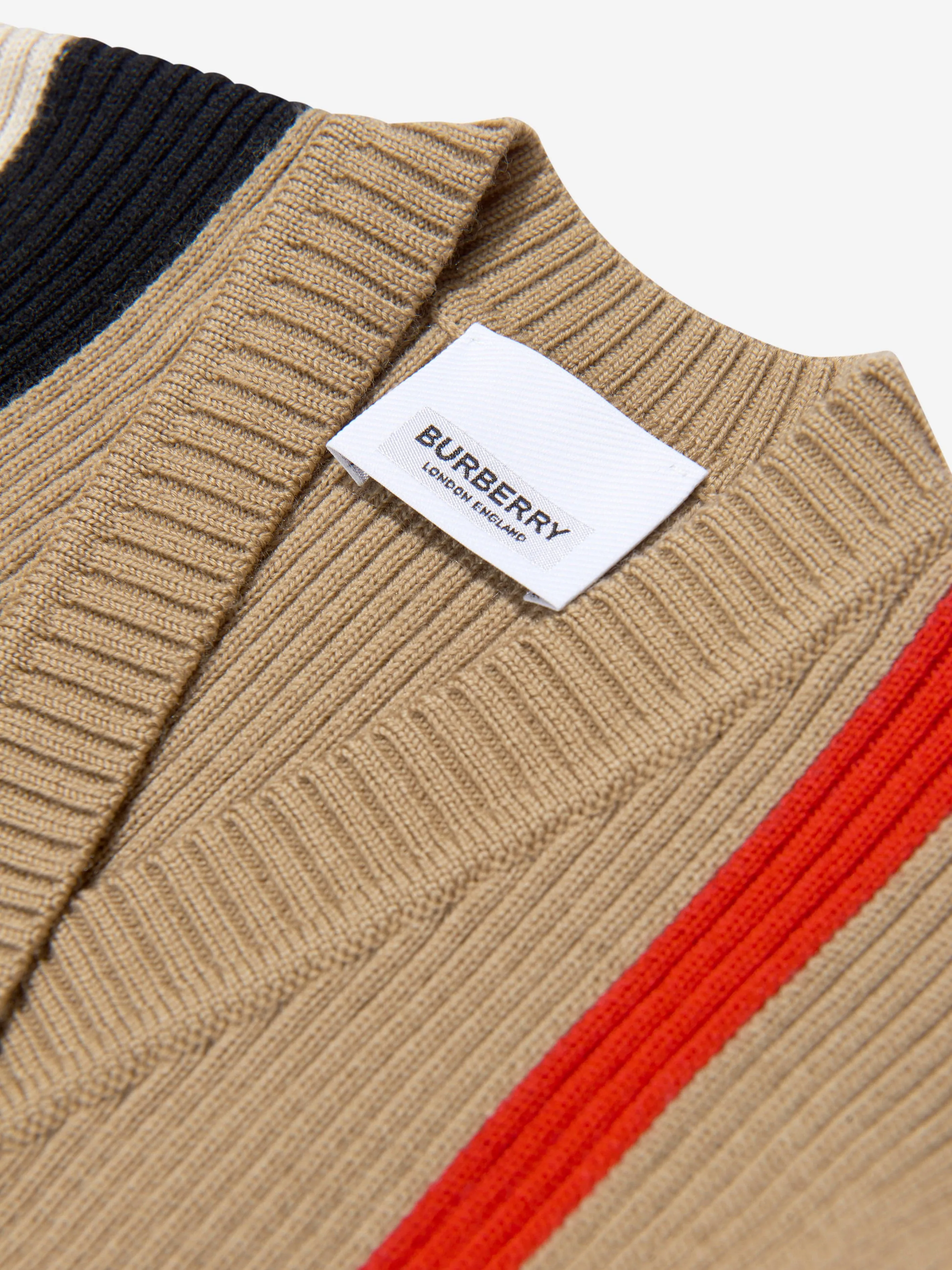 Burberry Baby Girls Merino Wool Striped Cardigan