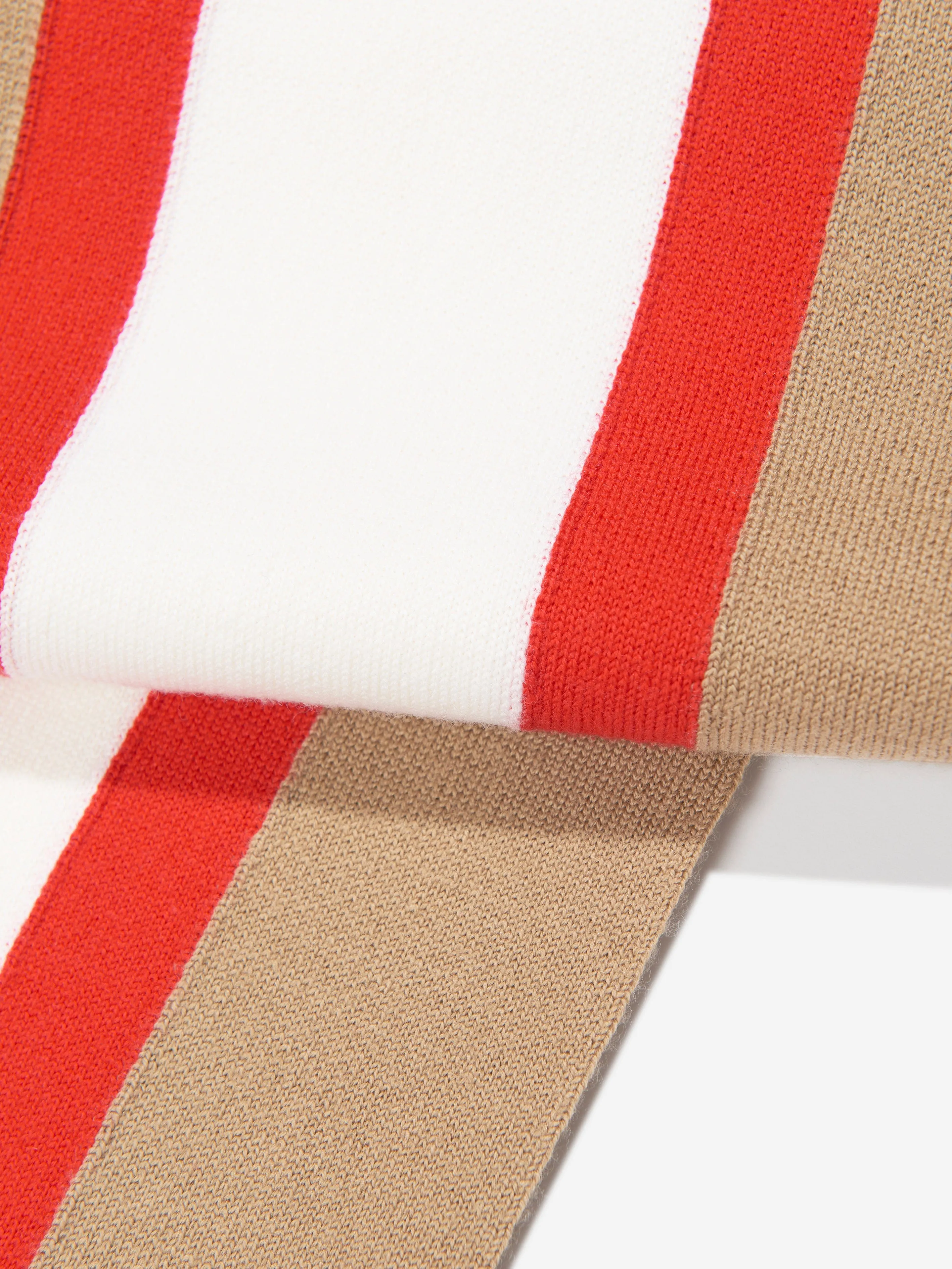 Burberry Kids Baile Icon Scarf In Beige