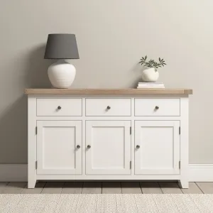 Burford Large 3 Door 3 Drawers Sideboard in Warm White Burford Large 3 Door 3 Drawers Sideboard in Warm White