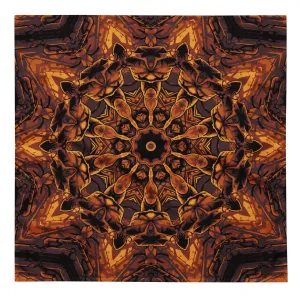 Bursting Gold Geometric Pattern Designer Bandana Luxury Neck Scarf