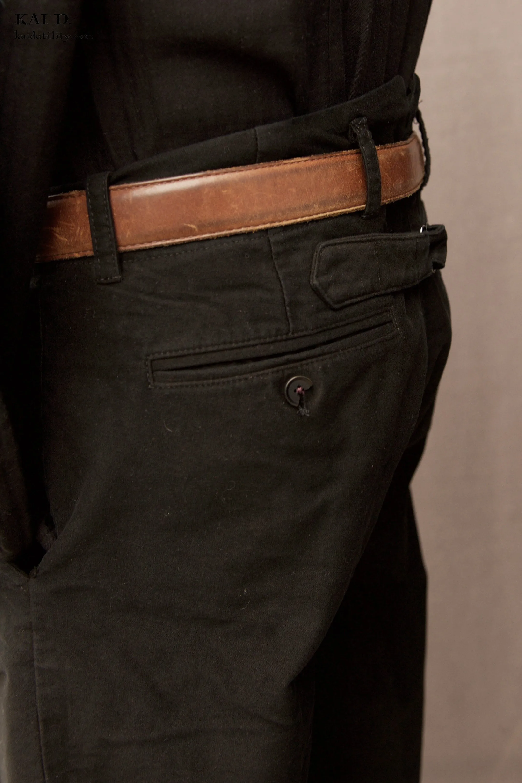 Butter Soft Moleskin Borough Pants - Black - 30, 32, 34, 36, 38