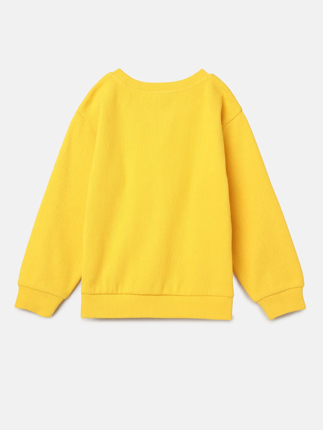 BYB PREMIUM YELLOW COTTON ELASTANE SWEAT SHIRT FOR GIRLS