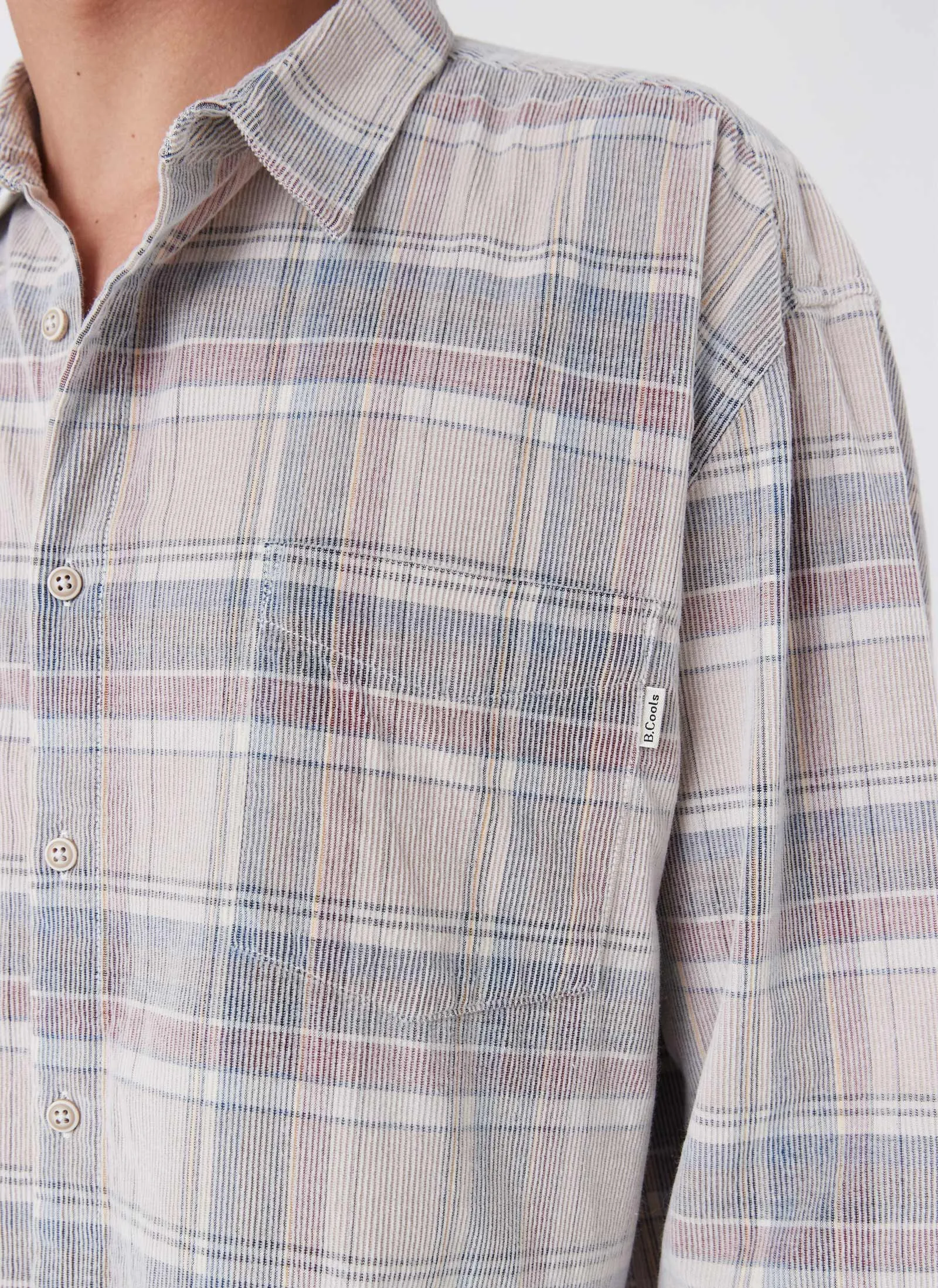 Cabin Shirt Beige Corduroy Plaid