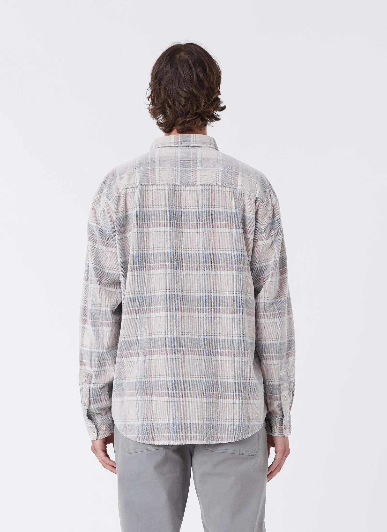 Cabin Shirt Beige Corduroy Plaid