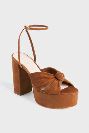 Cacao Suede Roz Platform Heels