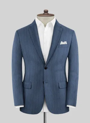 Caccioppoli Sun Dream Bansco Blue Wool Silk Jacket