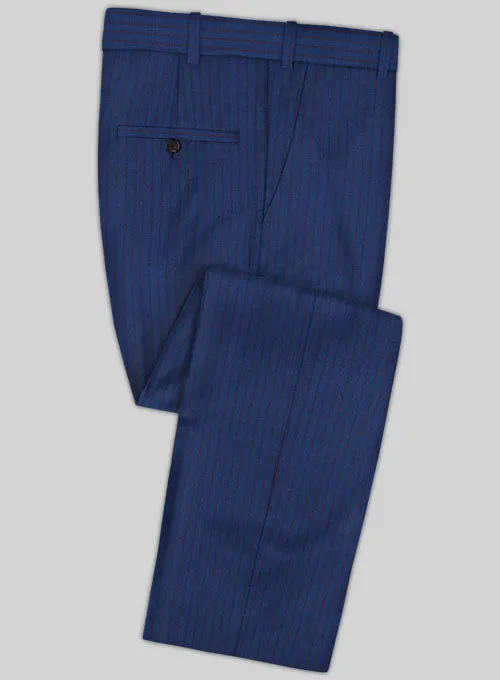 Caccioppoli Sun Dream Calgio Royal Blue Wool Silk Pants