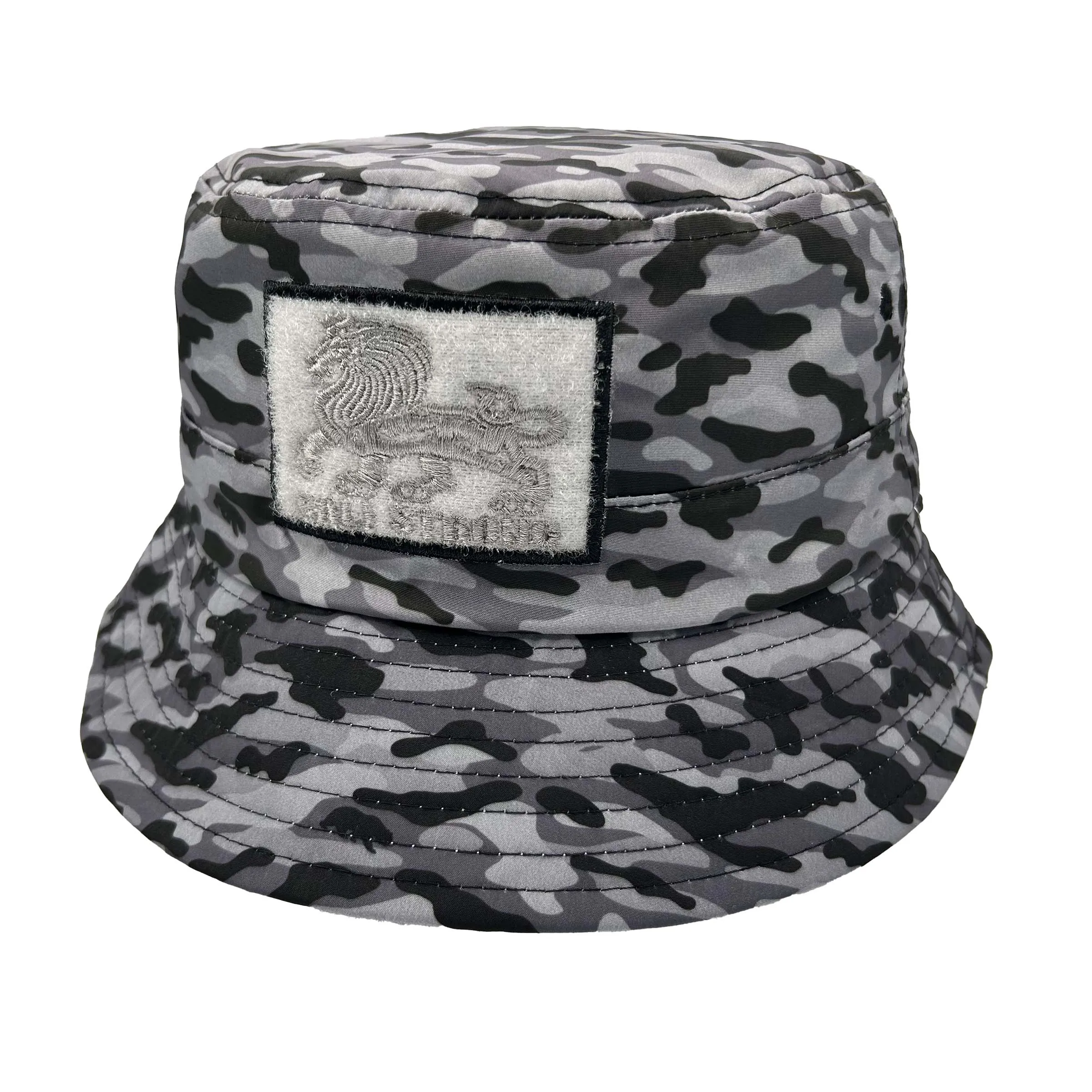 CALI Strong Urban Camo Reversible White Bucket Hat Tactical Morale Patch