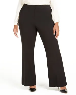 Calvin Klein Women's  Slit Wide Leg Pants Black  24W | Black