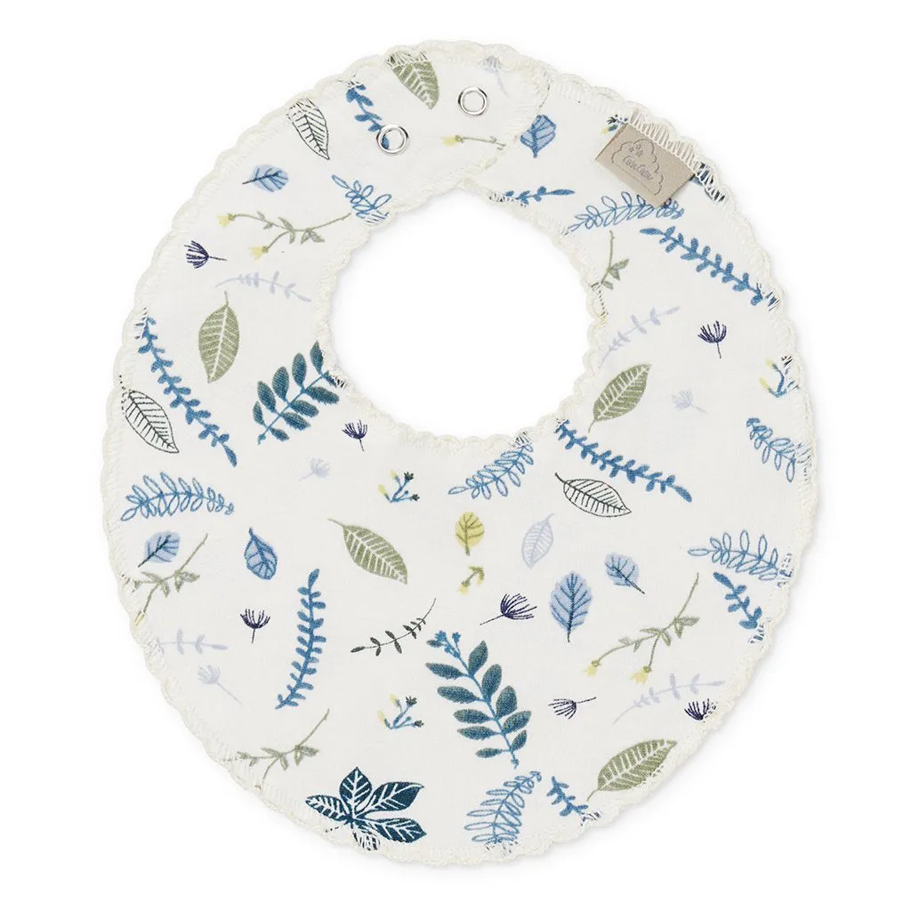 Cam Cam Copenhagen Bib Teething Jersey Pressed Leaves Blue