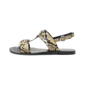 Camaieu Flat Sandals Leather Brown Colour For Women