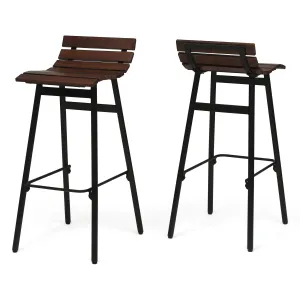 Camron 35" Wooden Barstool (Set of 2)