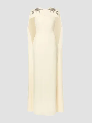 Cape detail gown