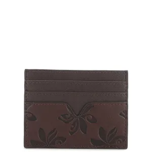 Card Case Meilany Tiare Embossed Brown-Black