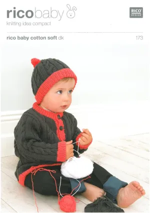 Cardigan & Hat in Rico Baby Cotton Soft Dk