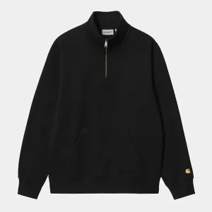 Carhartt WIP Chase Zip Neck - Black / Gold