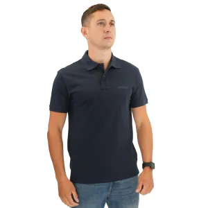 Carhartt WIP Script Logo Navy Polo Shirt