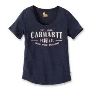Carhartt&#x20;103589&#x20;Lockhart&#x20;Graphic&#x20;s&#x2F;s&#x20;Scoop&#x20;Neck&#x20;T-Shirt&#x20;-&#x20;Navy&#x20;Heather
