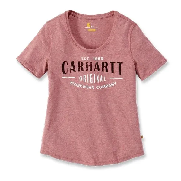 Carhartt&#x20;103589&#x20;Lockhart&#x20;Graphic&#x20;s&#x2F;s&#x20;Scoop&#x20;Neck&#x20;T-Shirt&#x20;-&#x20;Navy&#x20;Heather