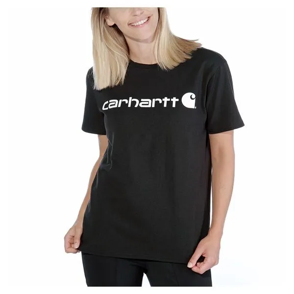 Carhartt&#x20;103592&#x20;Women&#x27;s&#x20;Logo&#x20;T-Shirt&#x20;s&#x2F;s&#x20;-&#x20;Black