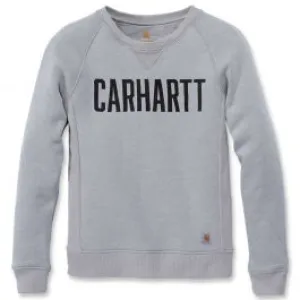 Carhartt&#x20;103926&#x20;Women&#x27;s&#x20;Clarksburg&#x20;Graphic&#x20;Crewneck&#x20;-&#x20;Asphalt&#x20;Heather