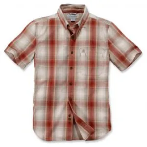 Carhartt&#x20;104332&#x20;Essential&#x20;Plaid&#x20;Shirt&#x20;-&#x20;Dark&#x20;Barn&#x20;Red
