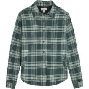 Carhartt&#x20;104518&#x20;Women&#x2019;s&#x20;Hamilton&#x20;Plaid&#x20;Flannel&#x20;Jacket&#x20;-&#x20;Fog&#x20;Green&#x20;