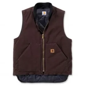 Carhartt&#x20;V02&#x20;Sale&#x3A;&#x20;Sandstone&#x20;Vest&#x20;Arctic&#x20;Quilt&#x20;Lined&#x20;-&#x20;Dark&#x20;Brown