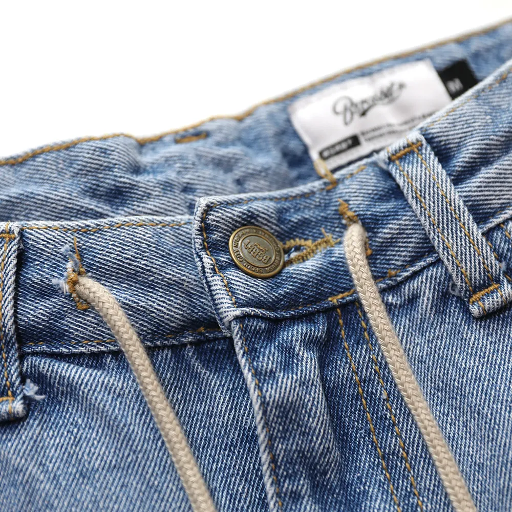CARPENTER LOOSEFIT DENIM SHORT PANTS BLUE