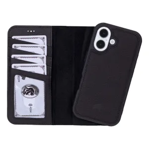 Carter iPhone 16 Wallet Case, Pebble Black