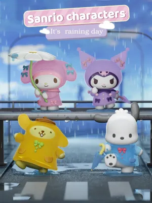 Cartoon Raining Day Figure