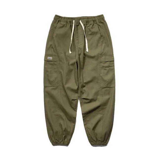 Casual Solid Cargo Jogger Pants