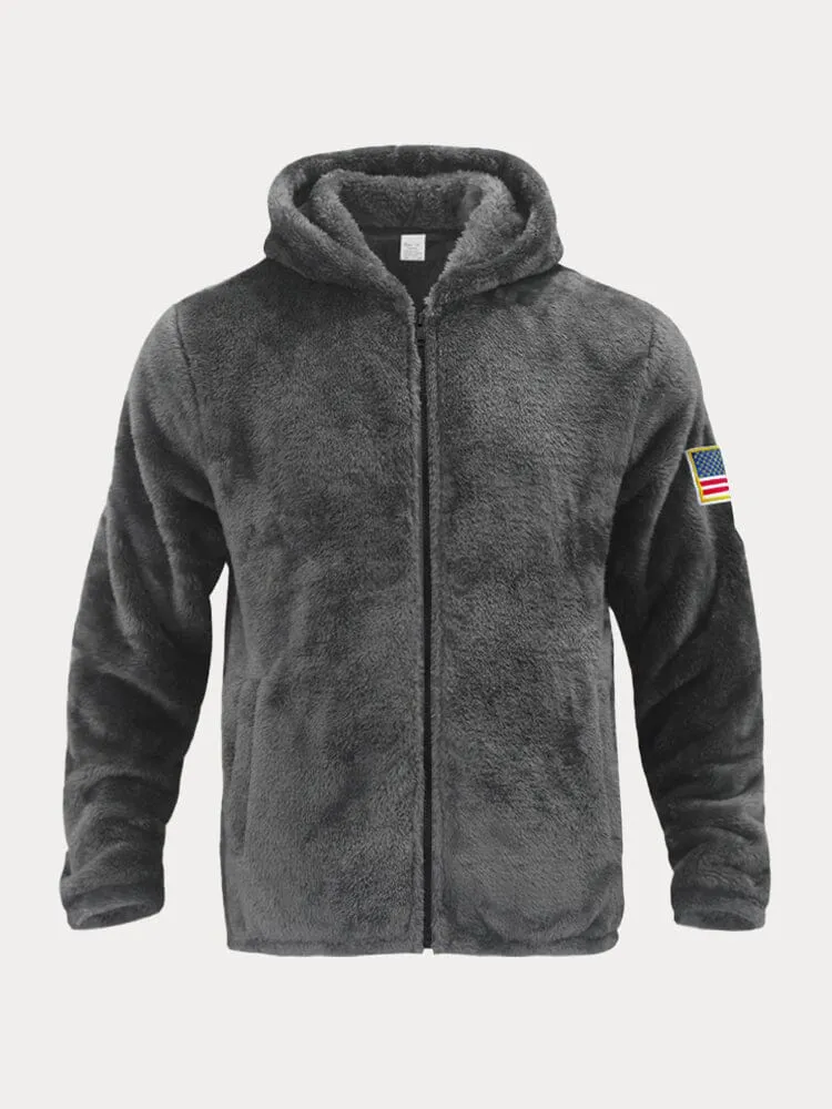 Casual Thick Fleece Hooded Outerwear