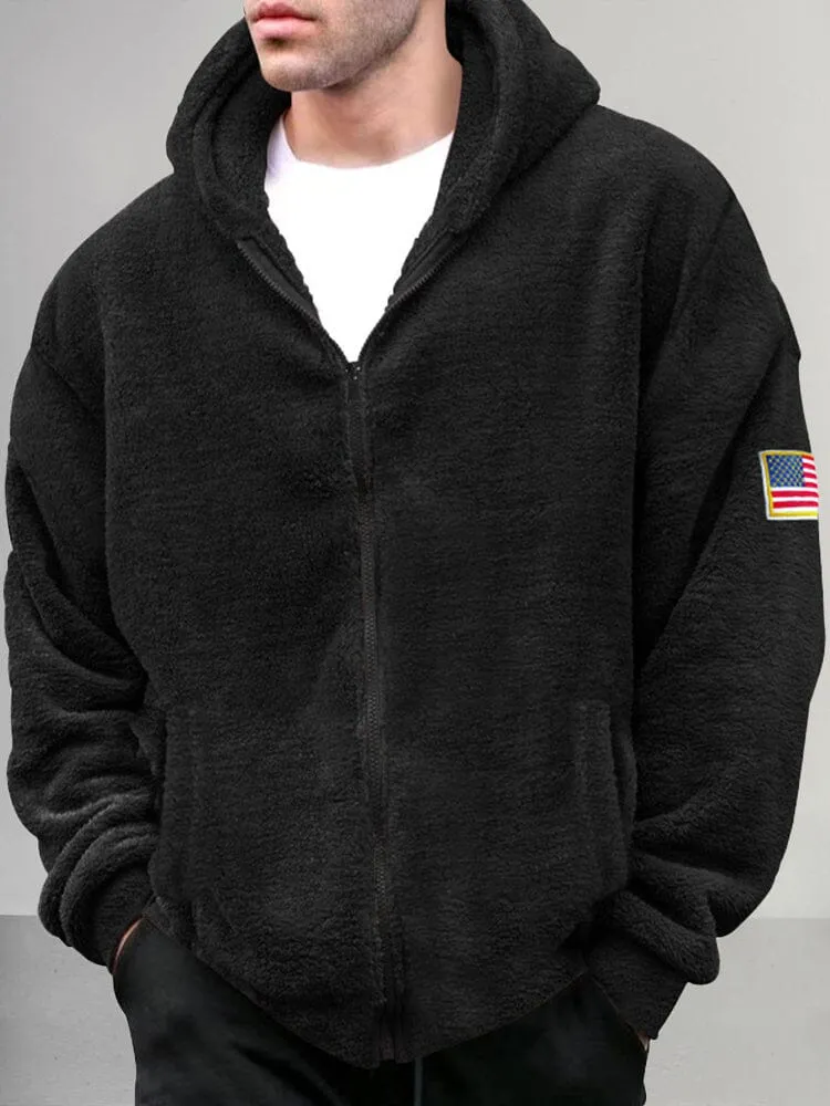 Casual Thick Fleece Hooded Outerwear