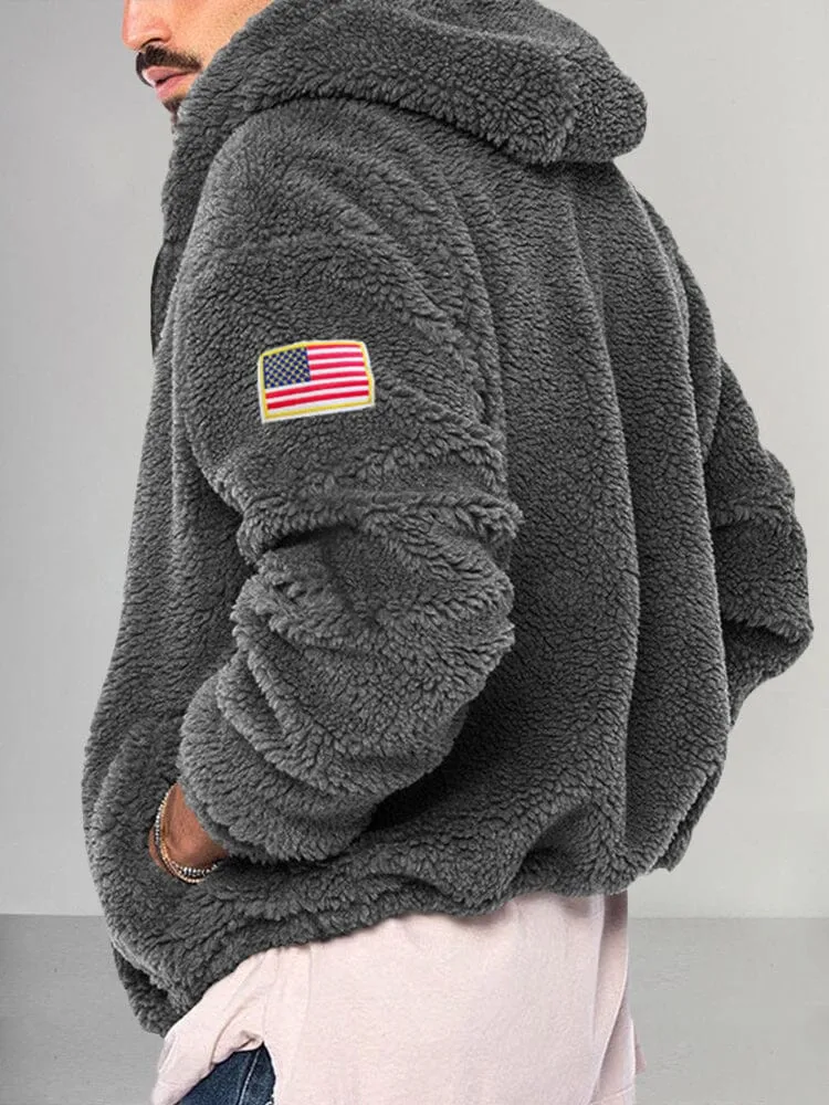 Casual Thick Fleece Hooded Outerwear