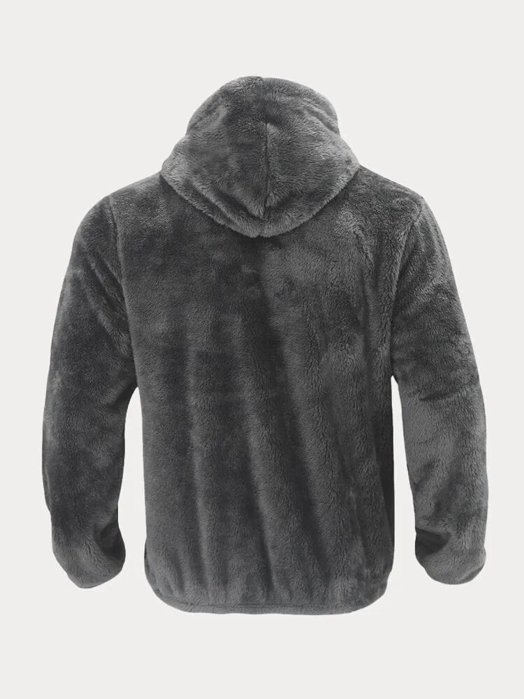 Casual Thick Fleece Hooded Outerwear