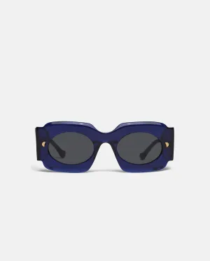 Cathi - Bio-Plastic Square-Frame Sunglasses - Navy
