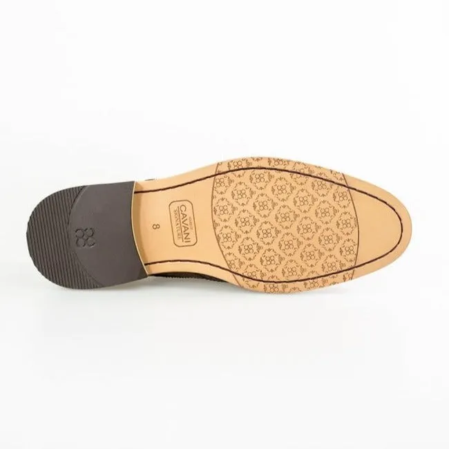 Cavani Ellington fine brown leather hand crafted Brogues - BROWN