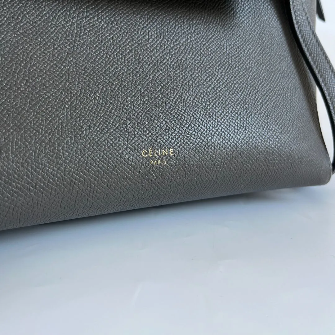 Celine Micro Grey Leather Belt Bag