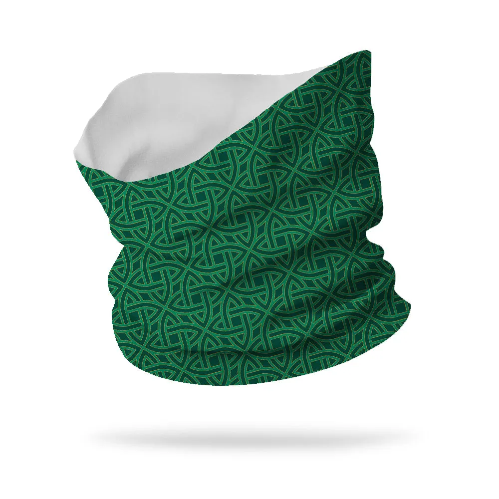 Celtic Green Wicking Neck Gaiter 12" Length